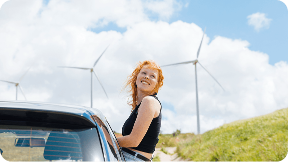 Ilustração representando a missão Reuel de conectar pessoas através de mobilidade sustentável